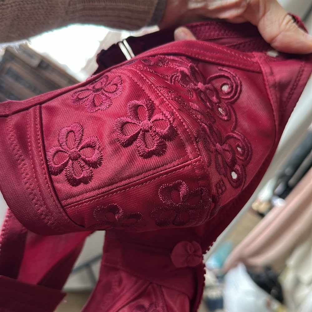 Vintage Burgundy Bra 34 C